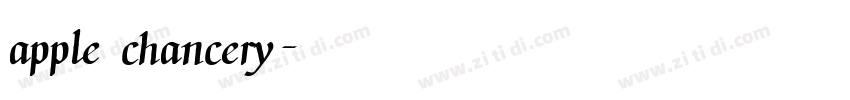 apple chancery字体转换